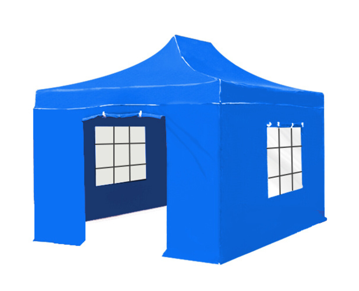 Easy up 3x4,5m blauw luxe partytent opvouwbaar Easy up 3x4,5m blauw luxe partytent opvouwbaar