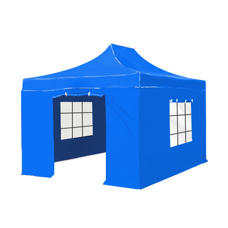 Lizzely Garden & Living Easy up 3x4,5m blauw luxe partytent opvouwbaar Lizzely Garden & Living Easy up 3x4,5m blauw luxe partytent opvouwbaar