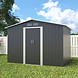 Lizzely Garden & Living Metalen tuinhuisje (9,3 m3) grijs medium berging schuur HxBxD: 179x258x207cm Lizzely Garden & Living Metalen tuinhuisje (9,3 m3) grijs medium berging schuur HxBxD: 179x258x207cm