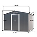 Lizzely Garden & Living Metalen tuinhuisje (9,3 m3) grijs medium berging schuur HxBxD: 179x258x207cm Lizzely Garden & Living Metalen tuinhuisje (9,3 m3) grijs medium berging schuur HxBxD: 179x258x207cm