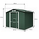 Lizzely Garden & Living Metalen tuinhuisje (9,3 m3) groen medium berging schuur HxBxD: 179x258x207cm Lizzely Garden & Living Metalen tuinhuisje (9,3 m3) groen medium berging schuur HxBxD: 179x258x207cm