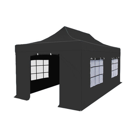 Lizzely Garden & Living Tweedekans model: Easy up 3x6m zwart luxe partytent opvouwbaar Lizzely Garden & Living Tweedekans model: Easy up 3x6m zwart luxe partytent opvouwbaar