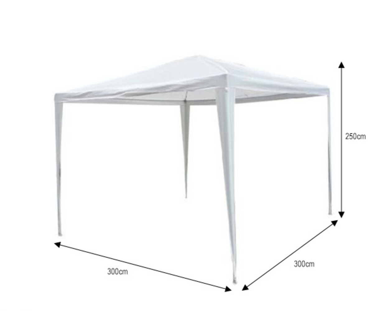 Tweedekans model: Partytent 3x3m wit budget zonder zijwanden Tweedekans model: Partytent 3x3m wit budget zonder zijwanden