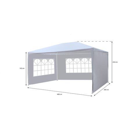 Lizzely Garden & Living Tweedekans model: Partytent 3x4m wit budget Lizzely Garden & Living Tweedekans model: Partytent 3x4m wit budget