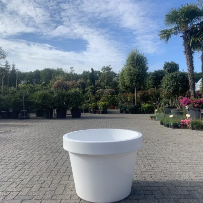 Kunststof plantenbak / bloembak Napoli wit 95 cm