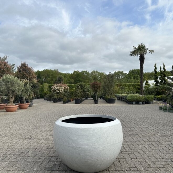 Luxury bowl plantenbak ivoorkleur 108 cm
