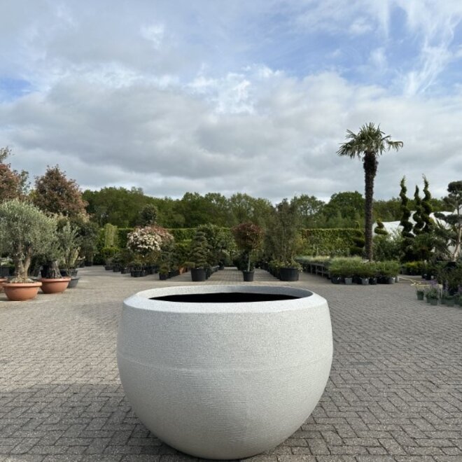 Luxury bowl plantenbak ivoorkleur 132 cm