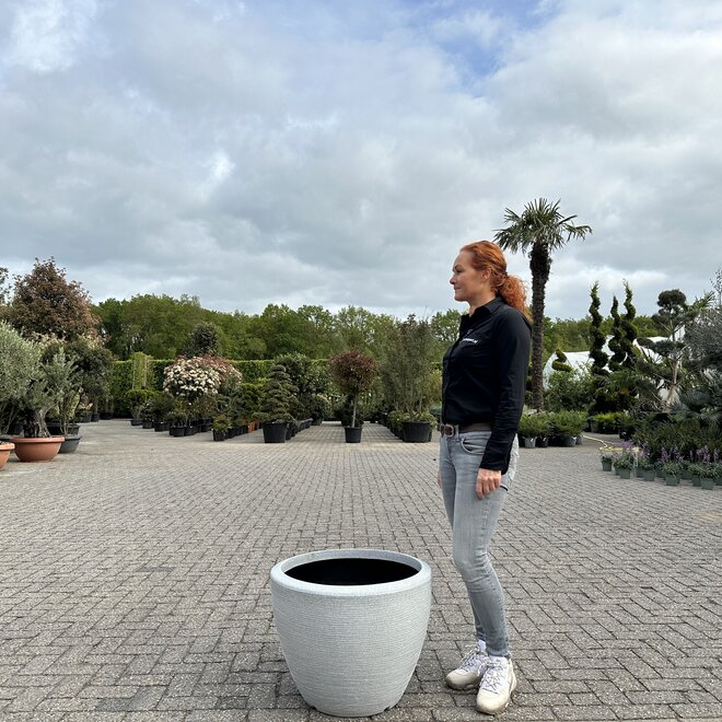 Luxury vase plantenbak Noah ivoorkleur 60 cm