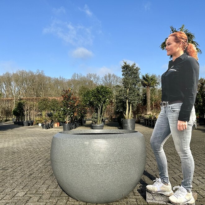Luxury bowl plantenbak Erik granietkleur 108 cm