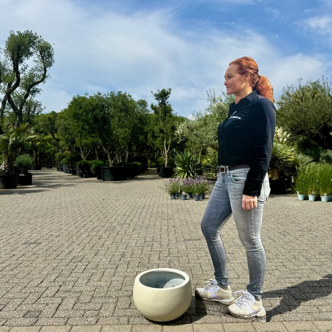 Grigio Medium Balloon Antique White (Luca Lifestyle) - 42 cm