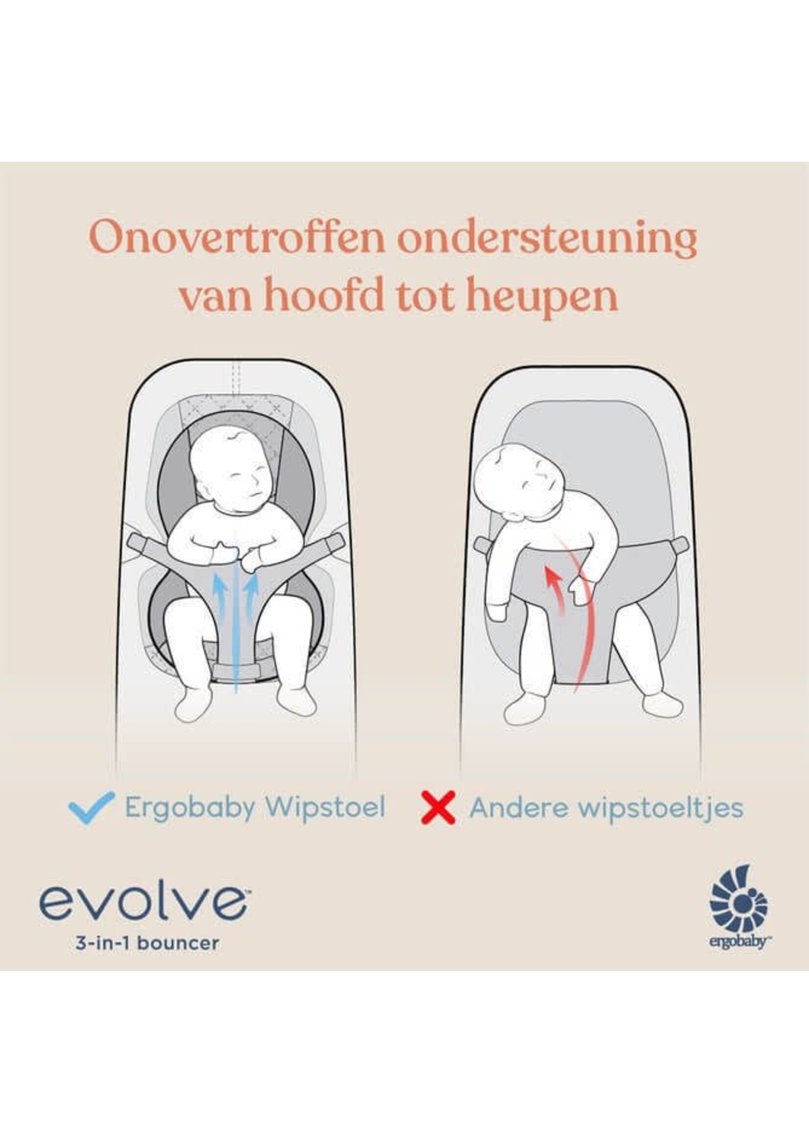 Ergobaby Ergobaby / Evolve wipstoeltje / Light grey