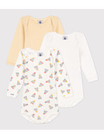 Petit Bateau Petit Bateau / 3 pack bodies / Mutsjes