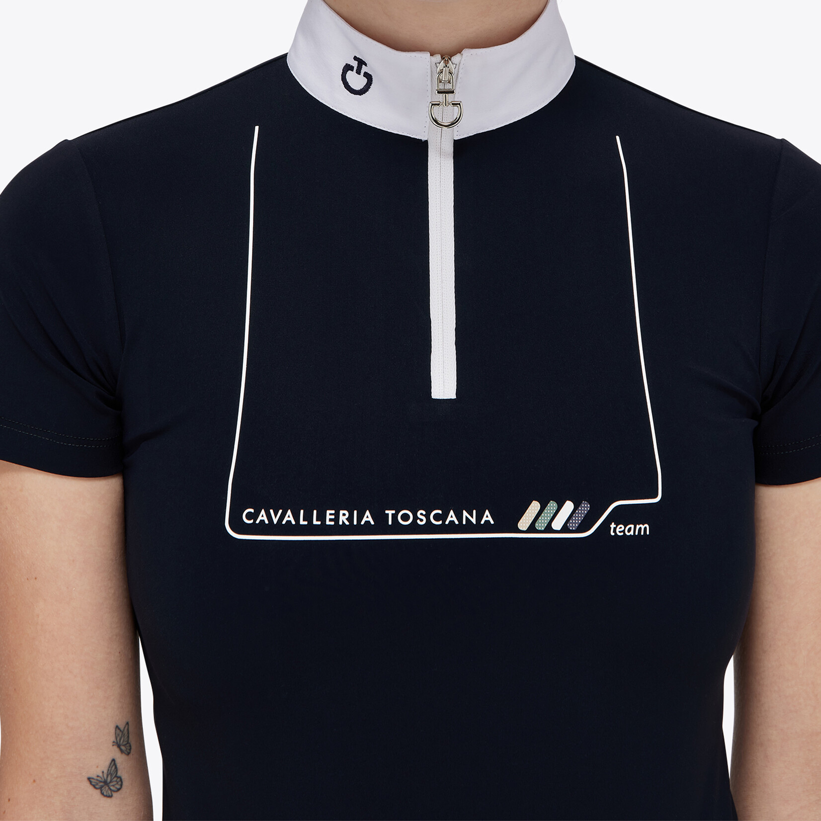 Cavalleria Toscana Cavalleria toscana dash s/s jersey zip competition polo