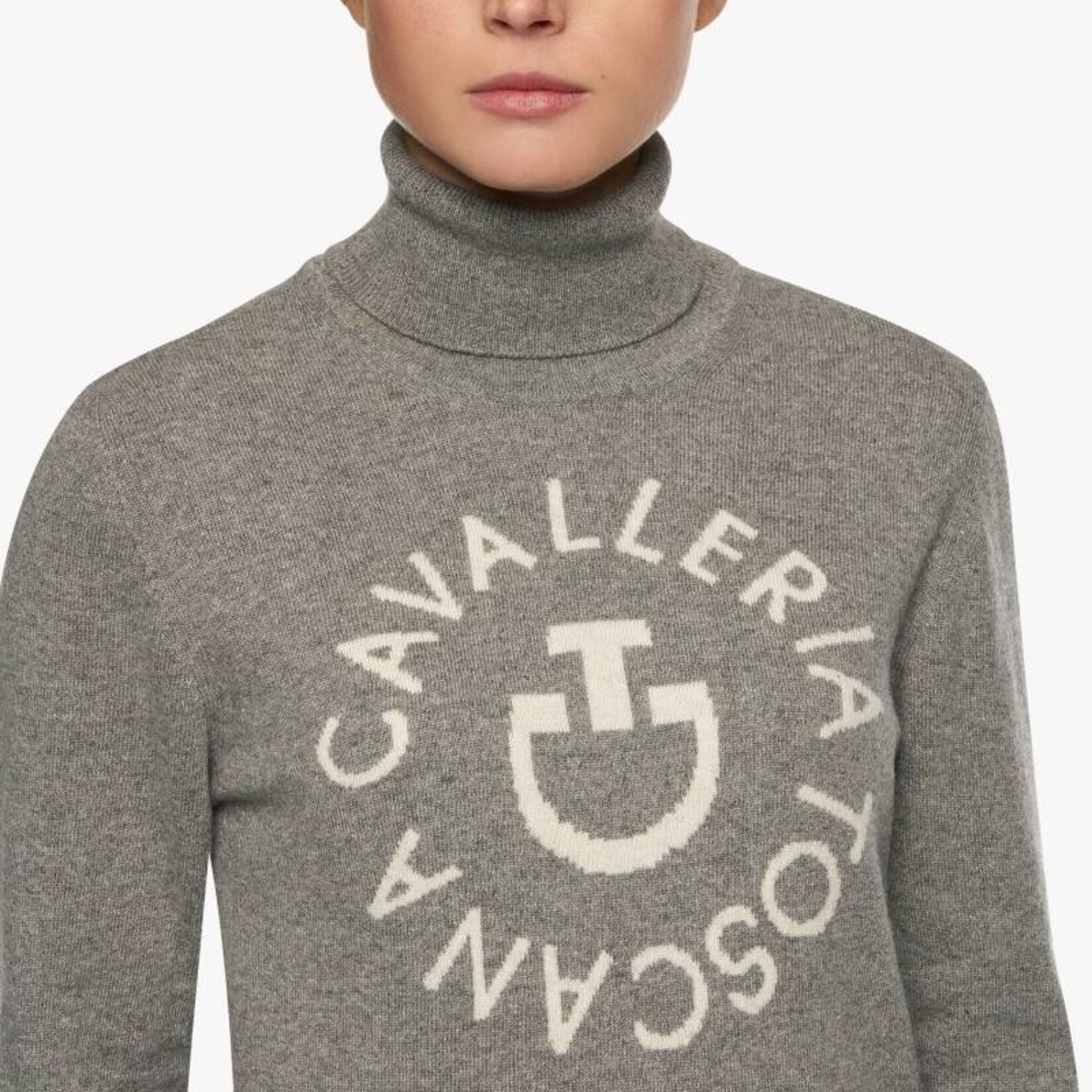 Cavalleria Toscana Cavalleria toscana dames cashmere polo neck pullover