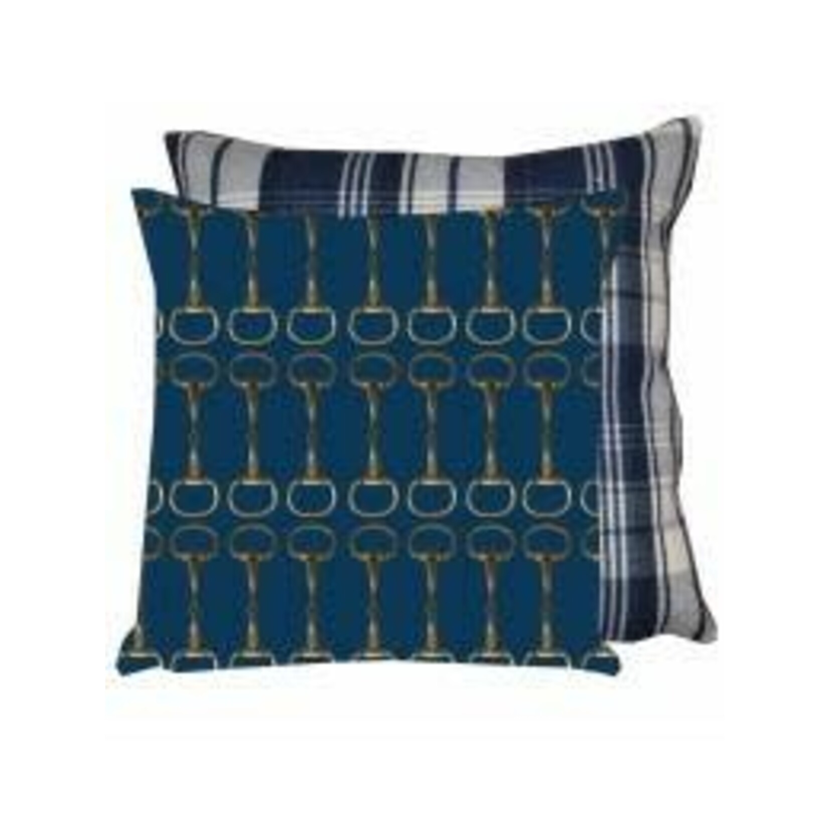 Grays Equestrian style kussen bitjes blauw