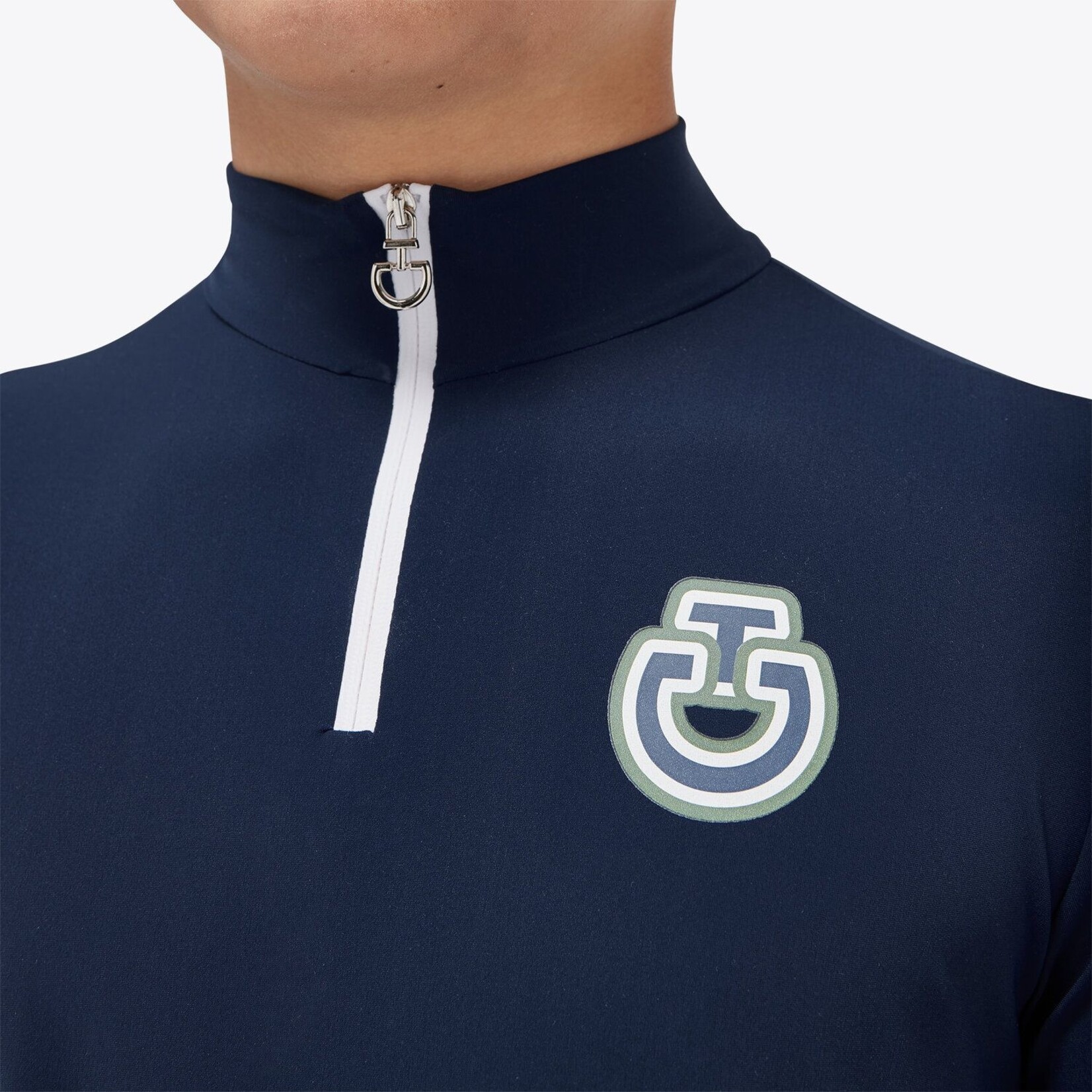 Cavalleria Toscana Cavalleria Toscana bubble l/s jersey zip training polo