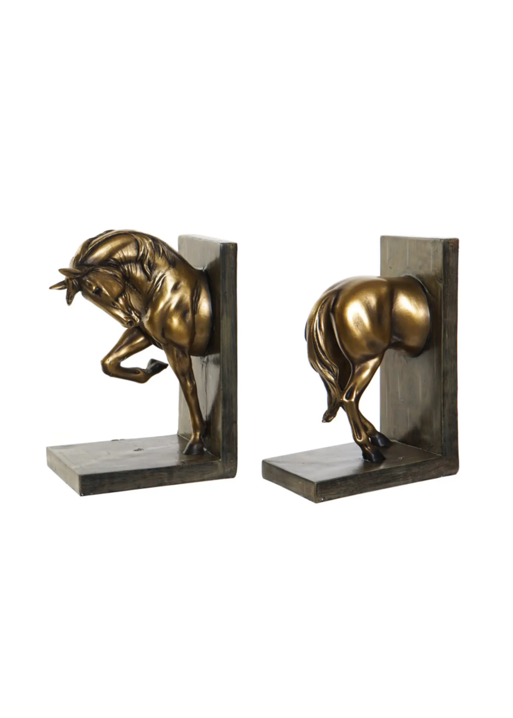 Equestrian Style Bookend Golden horses Equestrian Style