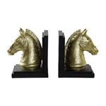 Horses and Lifestyle Equestrian style bookend golden horses