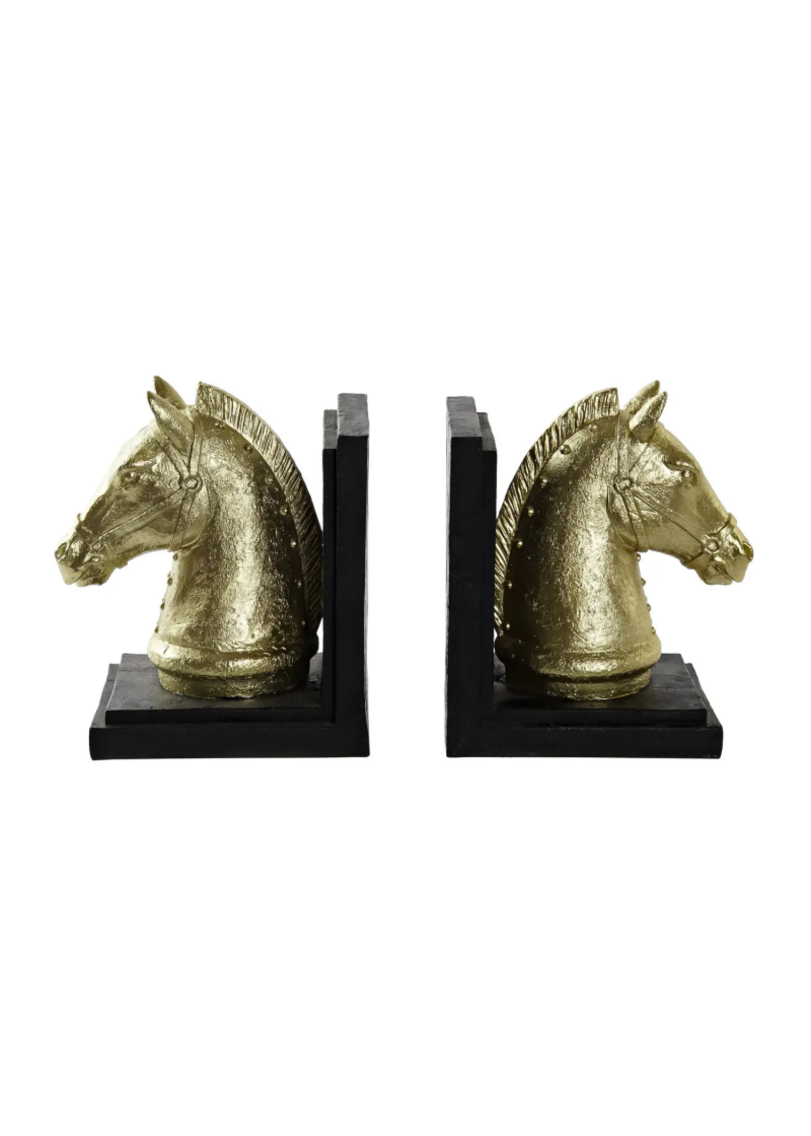 Equestrian style bookend golden horses Equestrian Style Exclusive