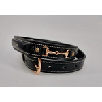 Equestrian-style Equestrian style riem bitjes rose gold zwart