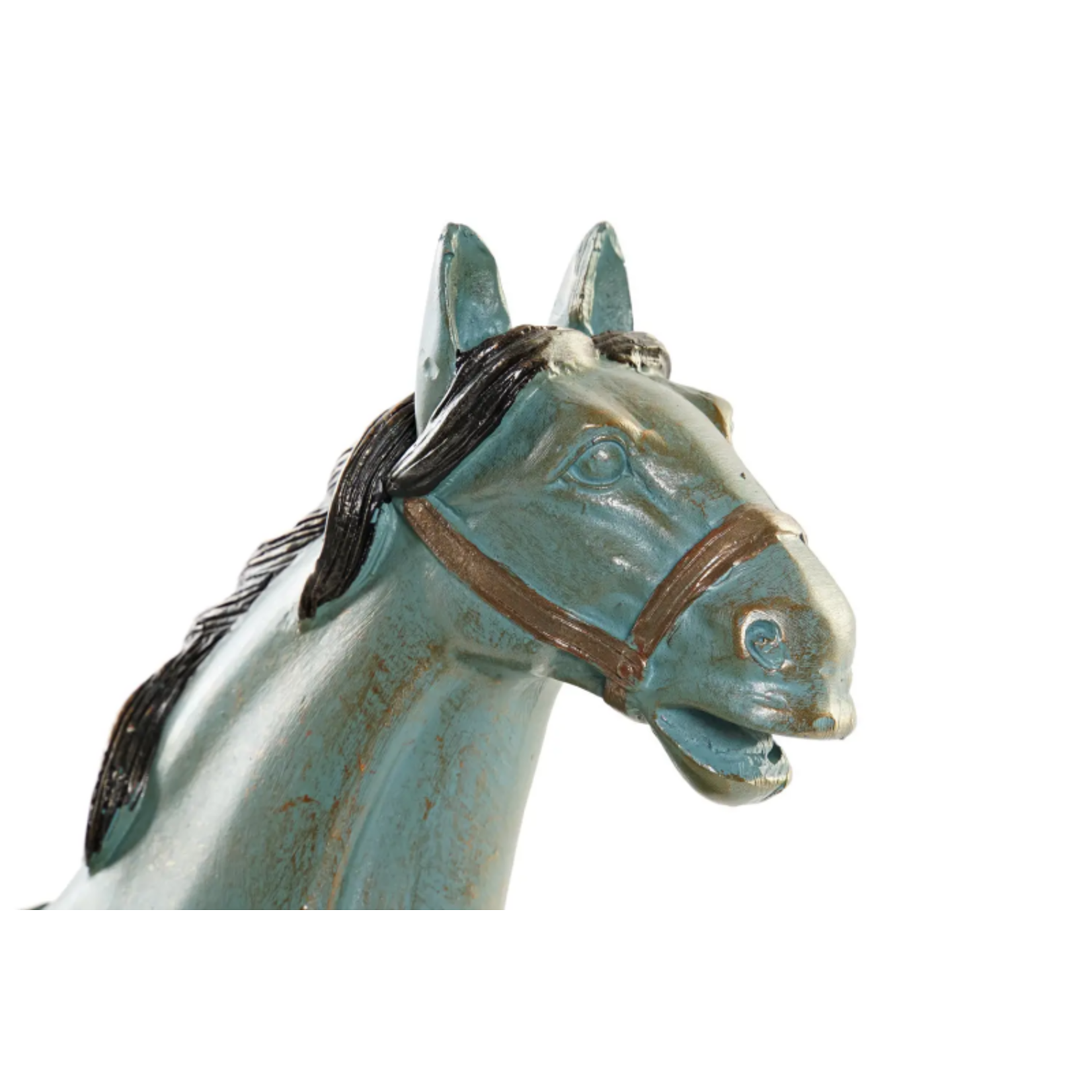 Horses and Lifestyle Equestrian style figure resin turquoise horse