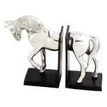 Horses and Lifestyle Equestrian style boekenhouder met paard zilver