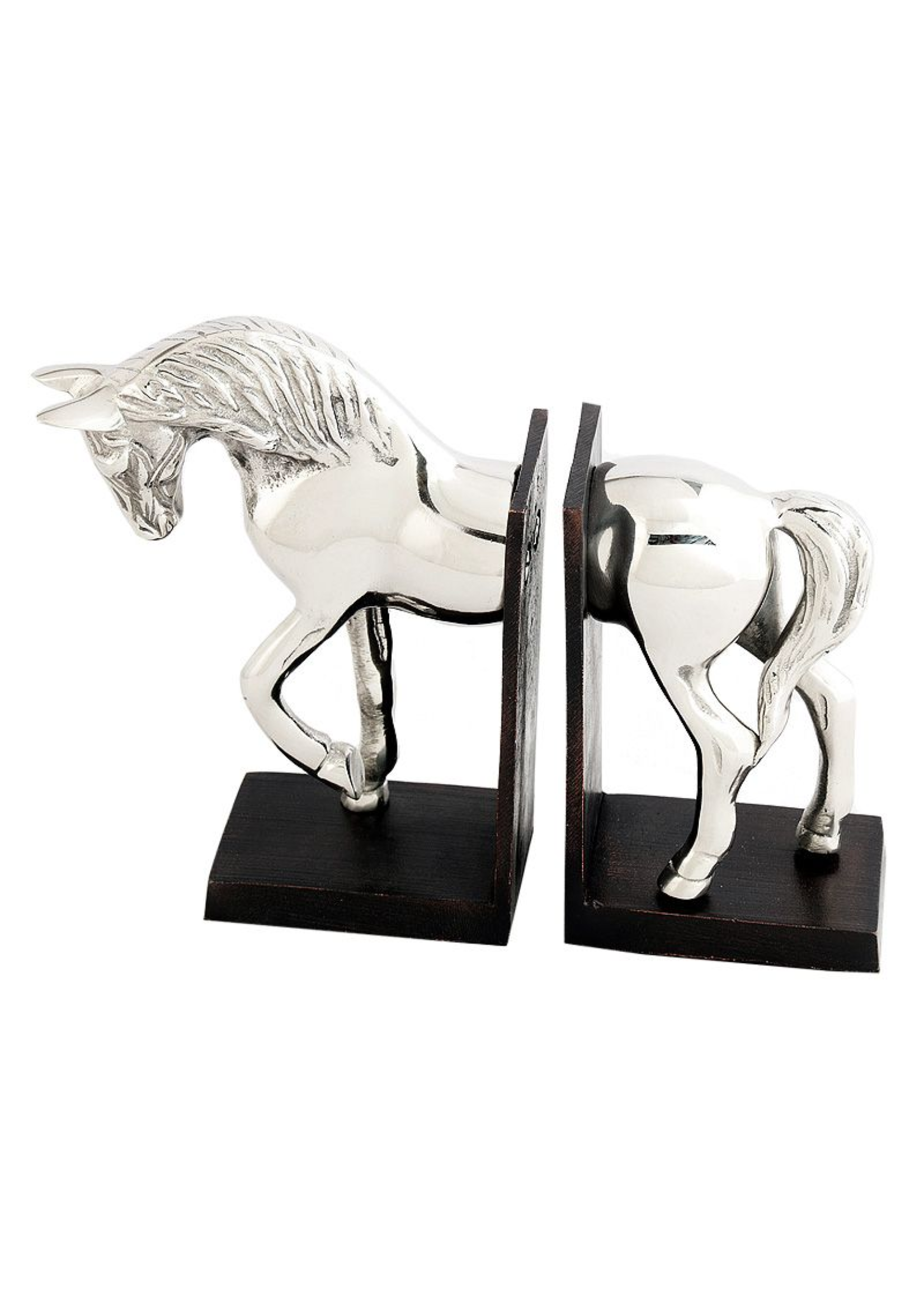 Equestrian style bookend silver horse Equestrian Style Exclusive