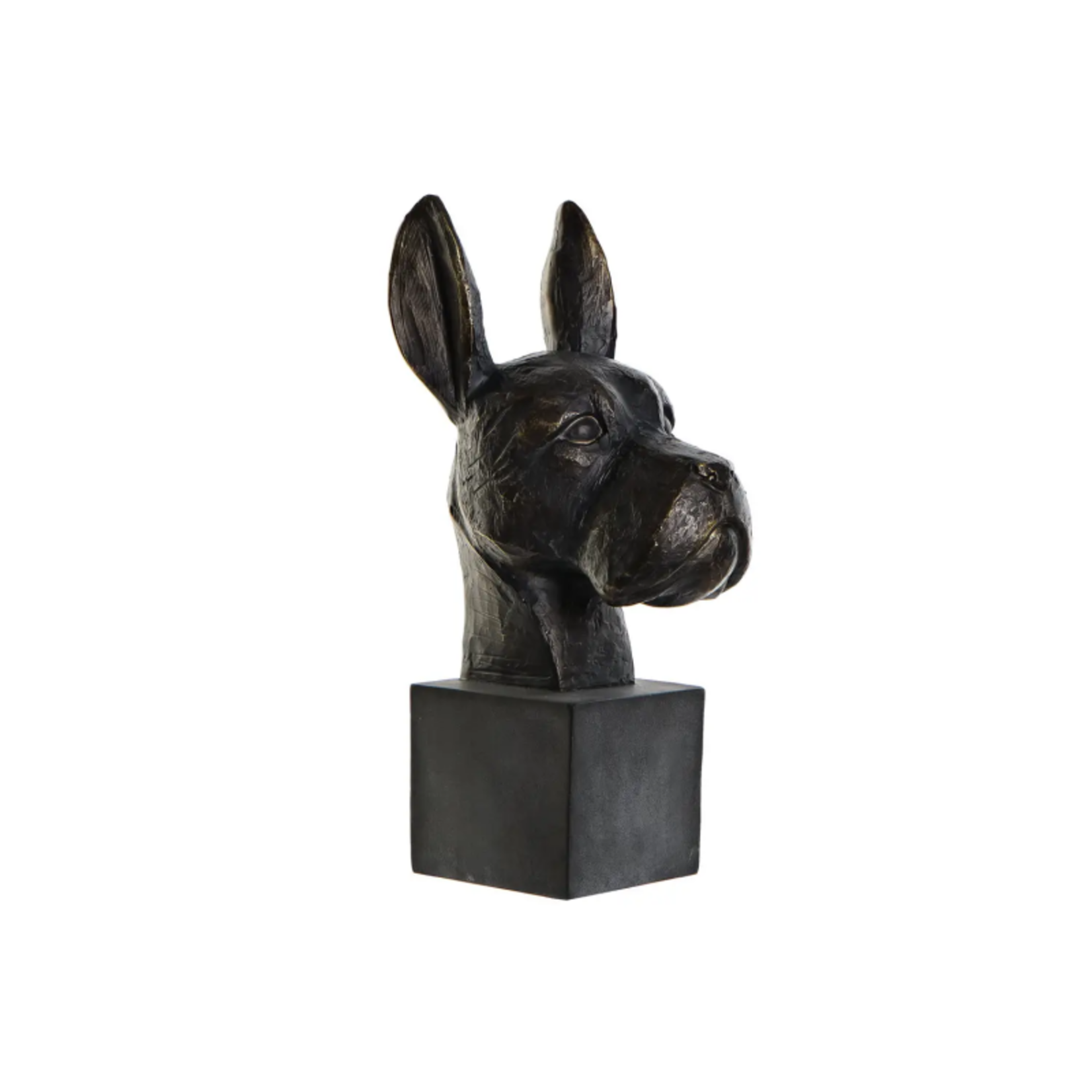 Horses and Lifestyle Equestrian style resin black dog