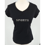 Equestrian-style Equestrian style t-shirt black swarovski sports