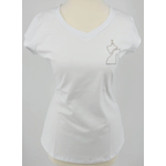 Equestrian-style Equestrian style t-shirt white lcn logo swarovski