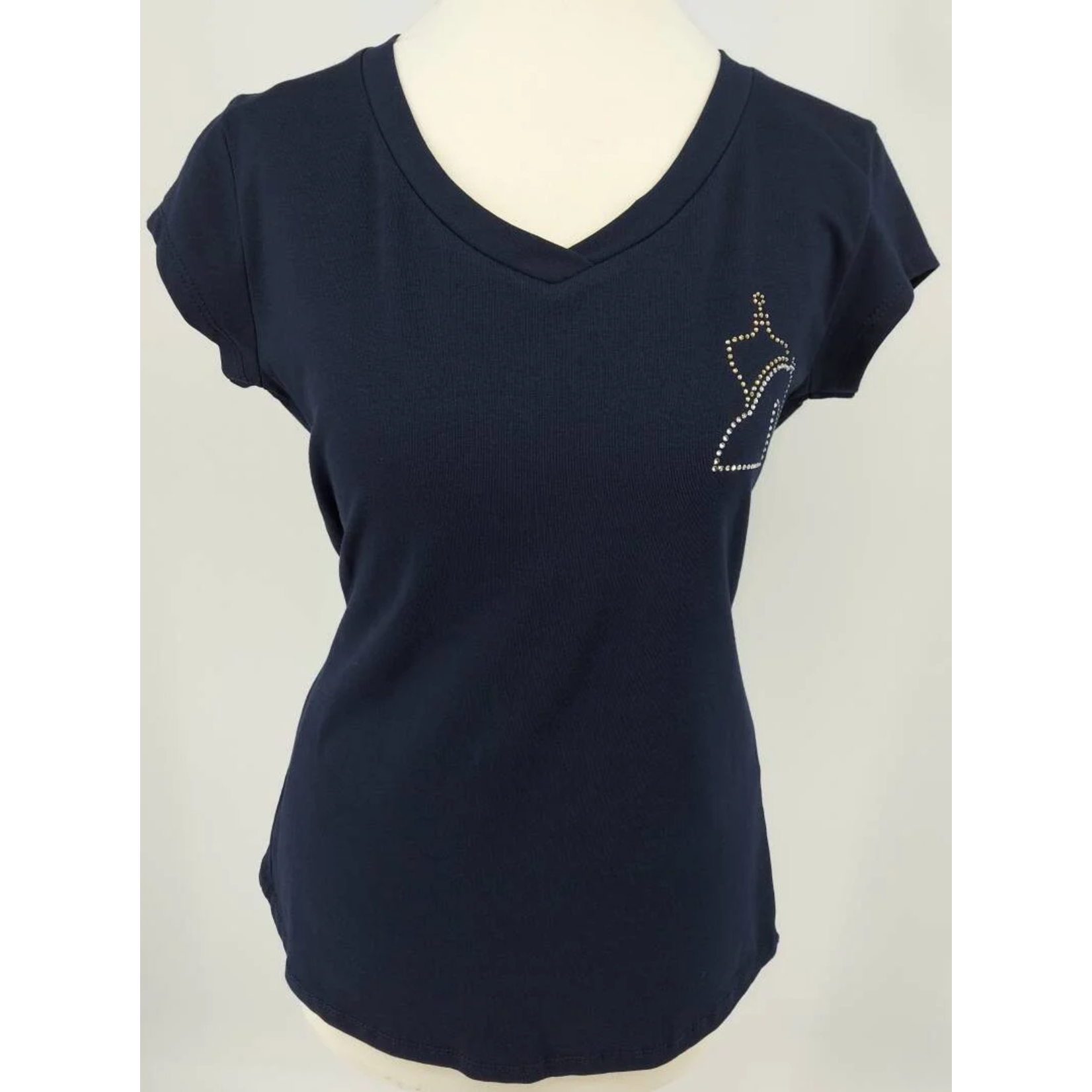 Equestrian-style Equestrian Style t-shirt dark blue lcn logo swarovski