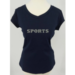 Equestrian-style Equestrian style t-shirt donker blauw swarovski sports