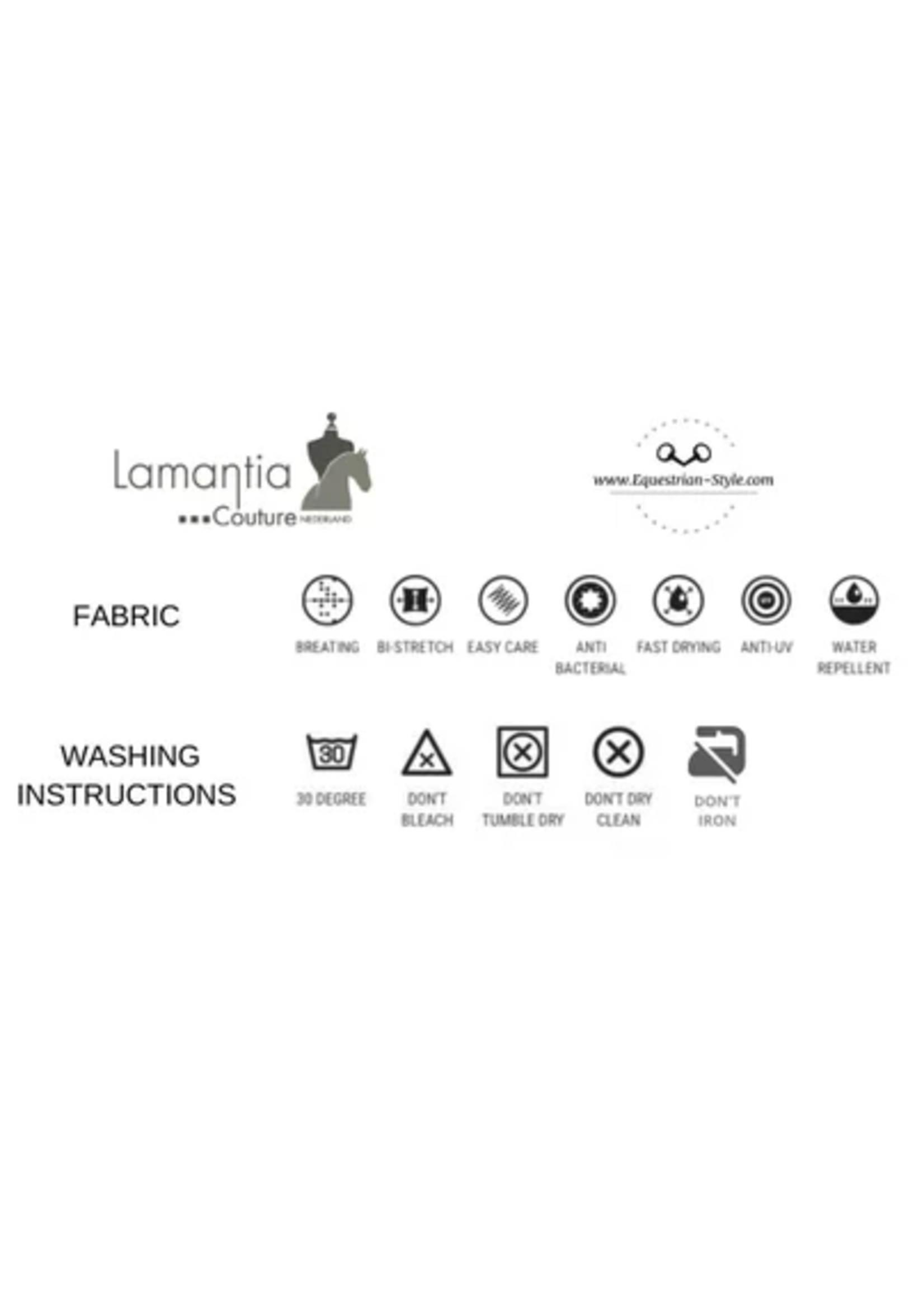 Lamantia Couture Nederland Wedstrijdjas sportief zwart-wit