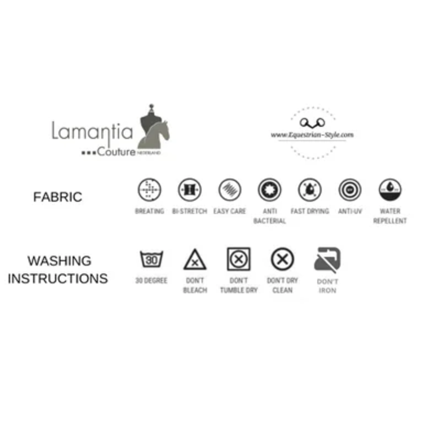 Lamantia Couture Nederland DEMO Wedstrijdjas sportief licht blauw-wit (maat 34)