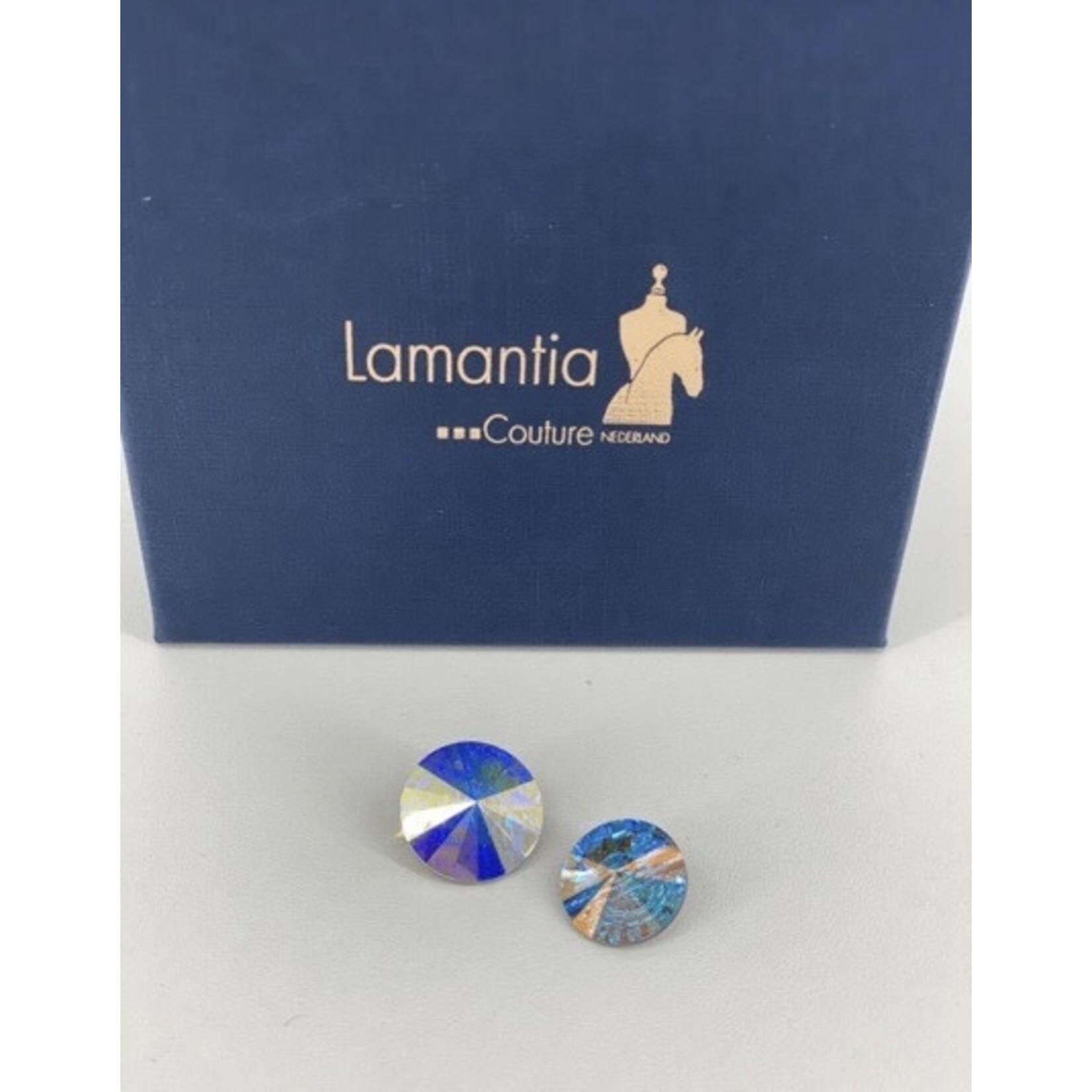 Lamantia Couture Nederland Swarovski button crystal ab small single with back 14mm