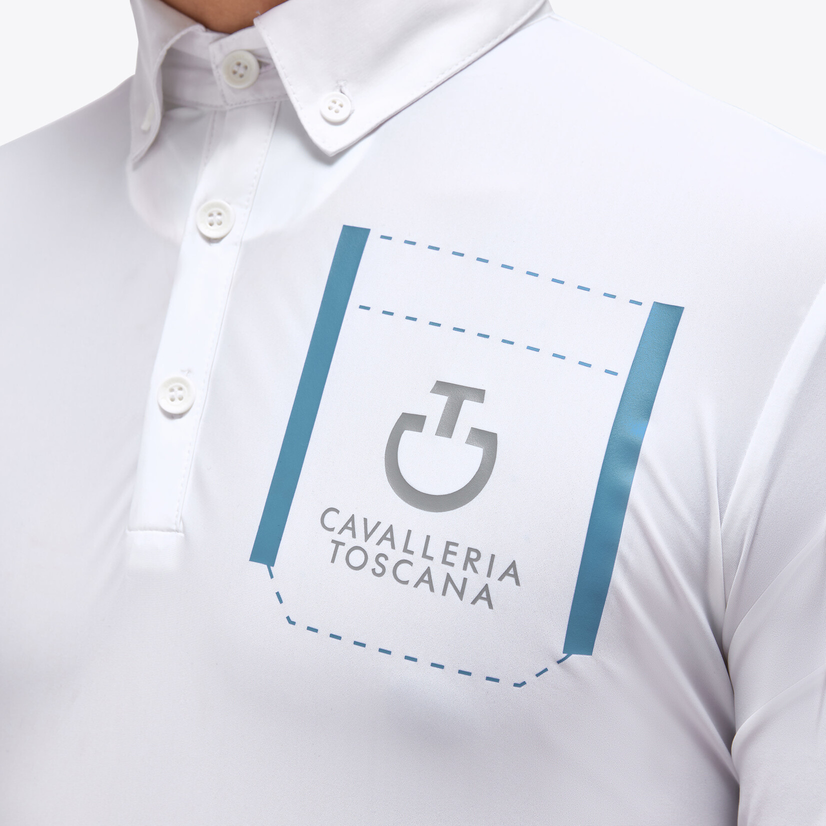 Cavalleria Toscana Cavalleria toscana pocket sprint jersey boy's competition shirt white