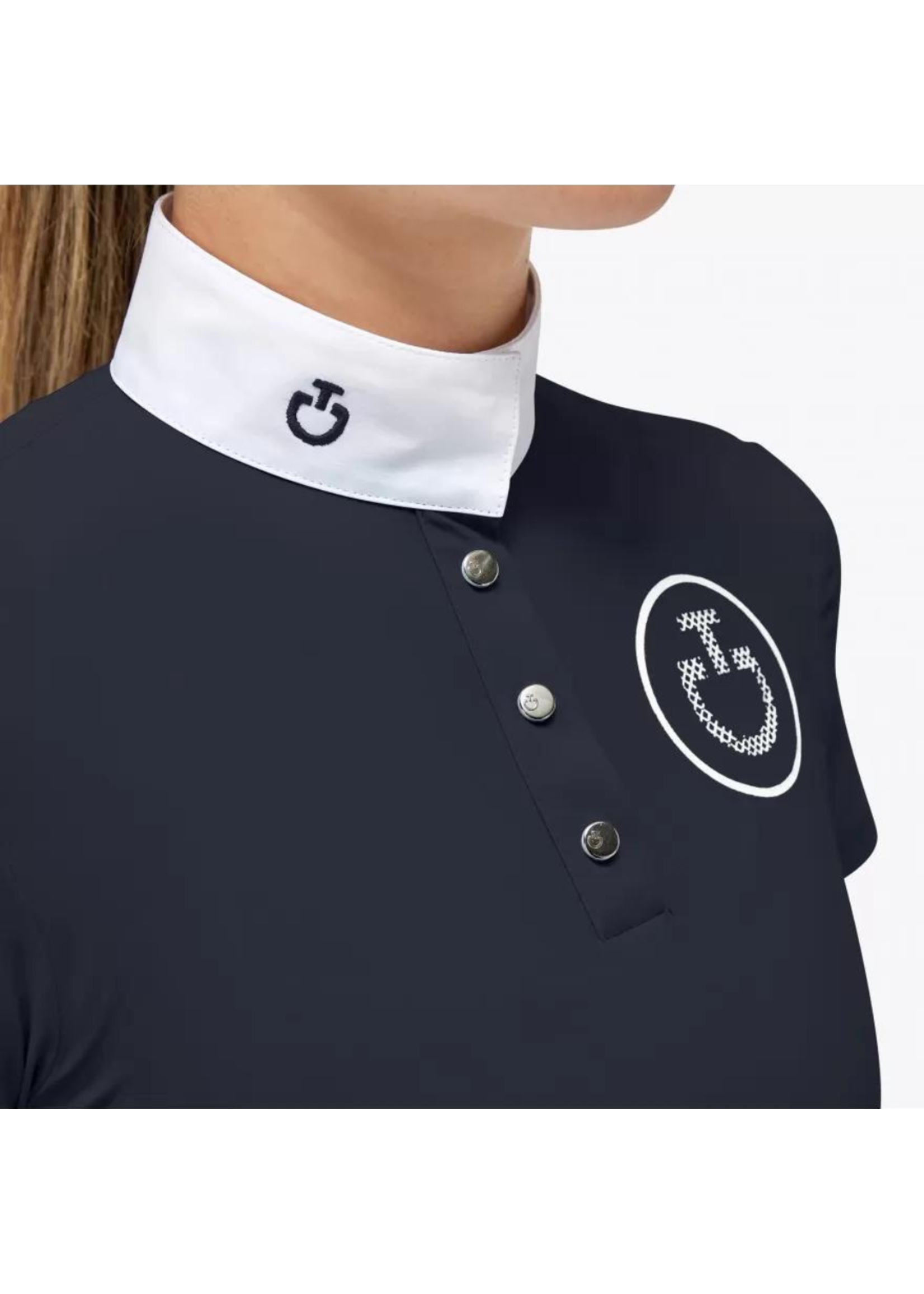 Cavalleria Toscana Cavalleria toscana cross stitch print jersey button up shirt
