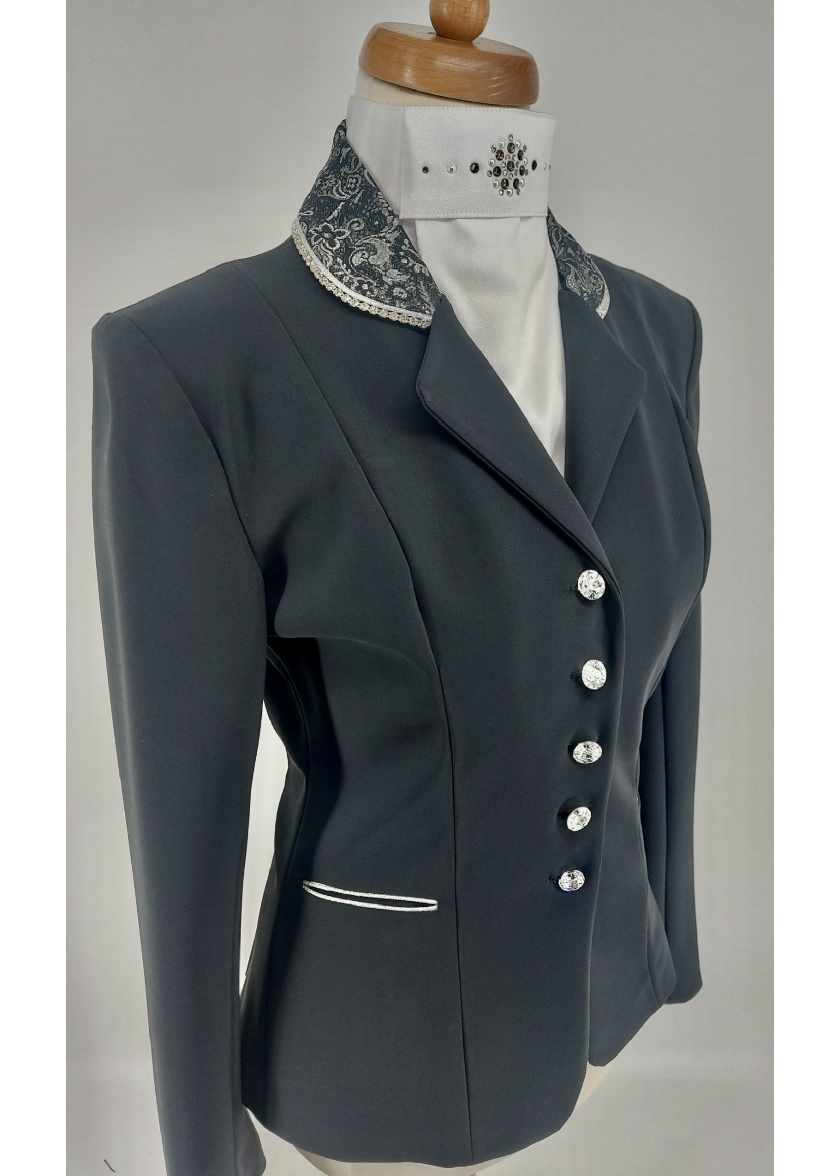 Lamantia Couture Nederland Competition jacket sportive black  le black/silver