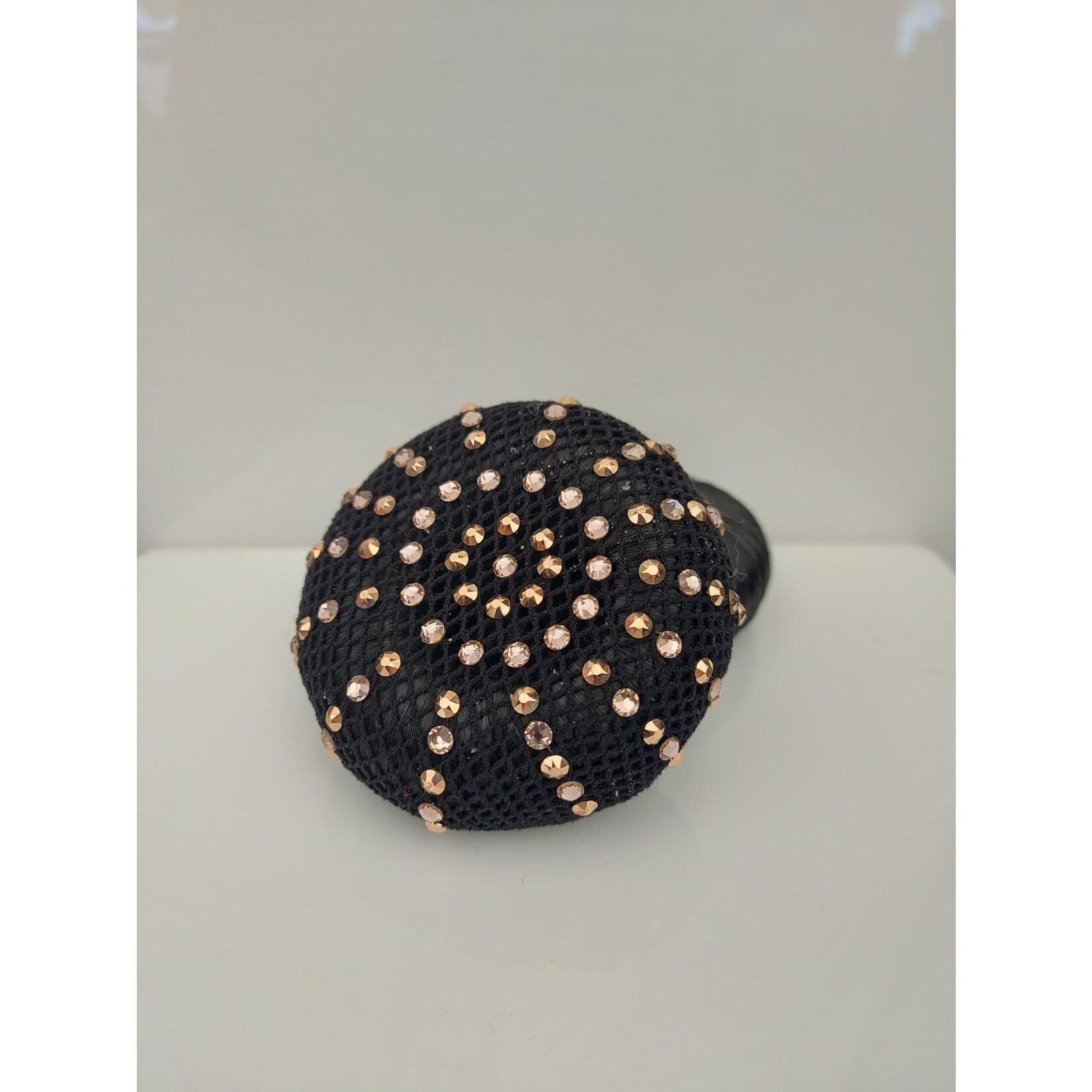 Monere Equestrian Swarovski hairnet black rose/gold