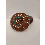 Frontriemenshop Swarovski haarnet bruin emerald/rose gold