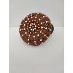 Frontriemenshop Swarovski hairnet brown topaz/golden shadow