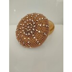 Frontriemenshop Swarovski haarnet donker blond rosegold/01