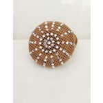 Frontriemenshop Swarovski haarnet donker blond ab/01