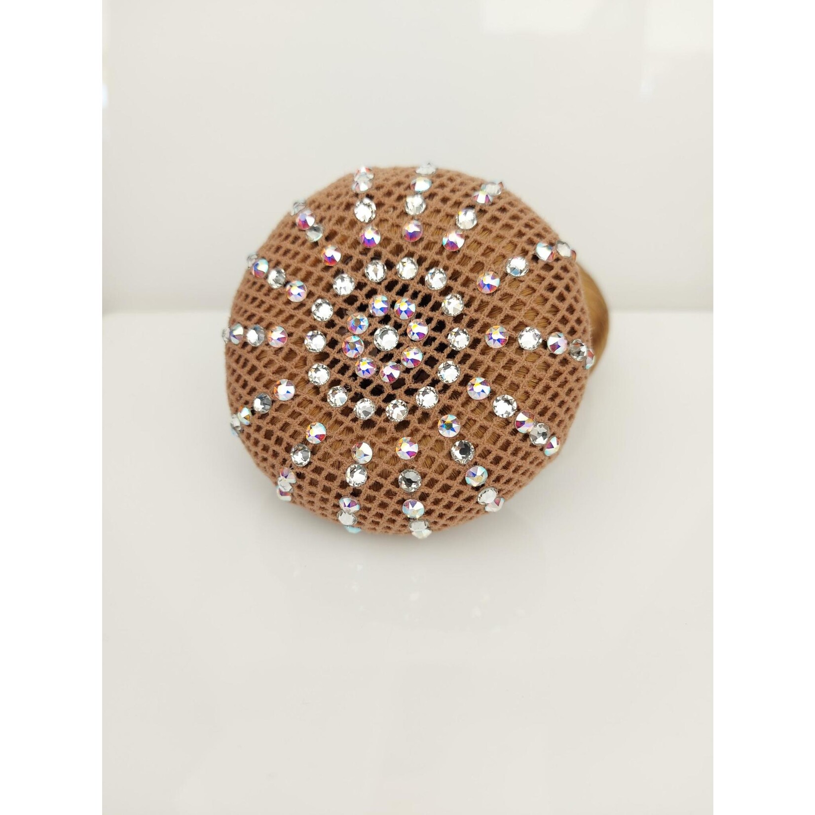 Frontriemenshop Swarovski hairnet dark blond ab/01