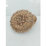 Frontriemenshop Swarovski haarnet licht blond rosegold/golden shadow