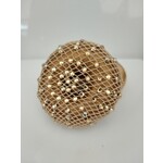 Frontriemenshop Swarovski haarnet licht blond golden shadow