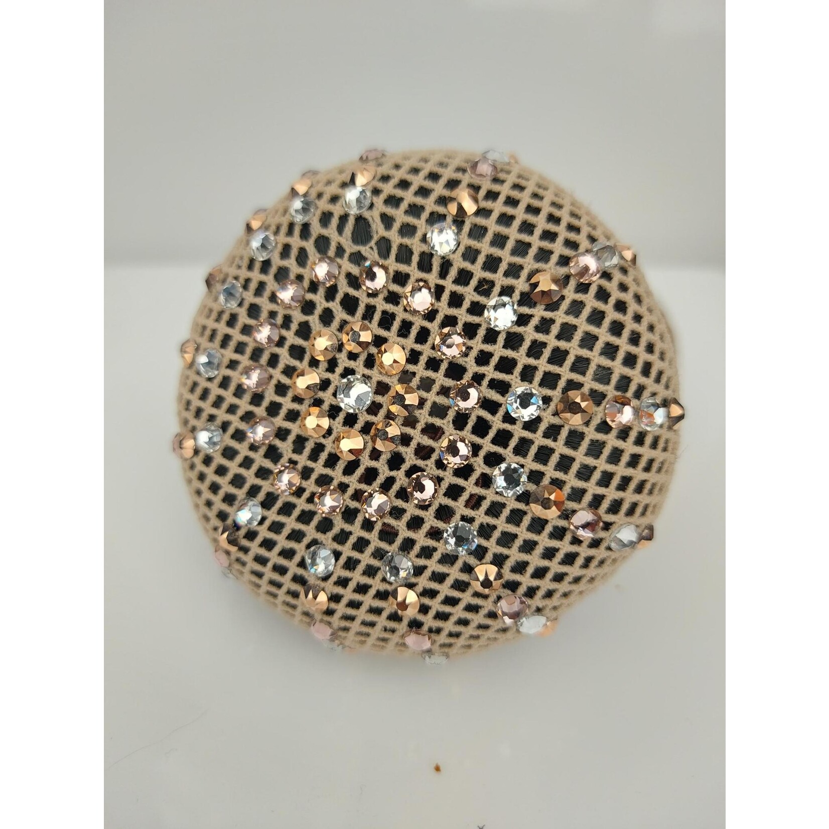 Frontriemenshop Swarovski haarnet licht blond 01/rose gold