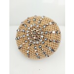 Frontriemenshop Swarovski haarnet licht blond rosegold/grey/01