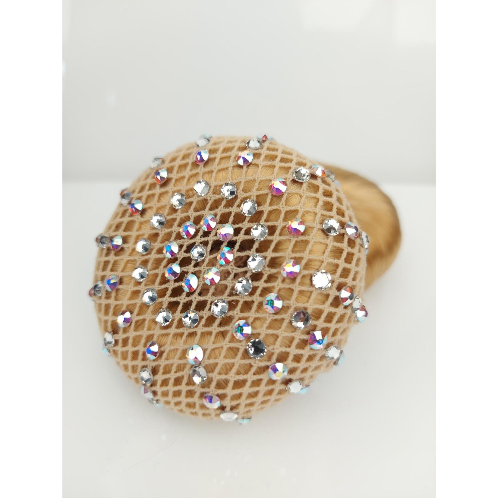 Frontriemenshop Swarovski haarnet licht blond ab