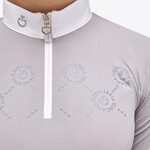 Cavalleria Toscana Cavalleria toscana mini orbit print jersey l/s wedstrijd polo grijs